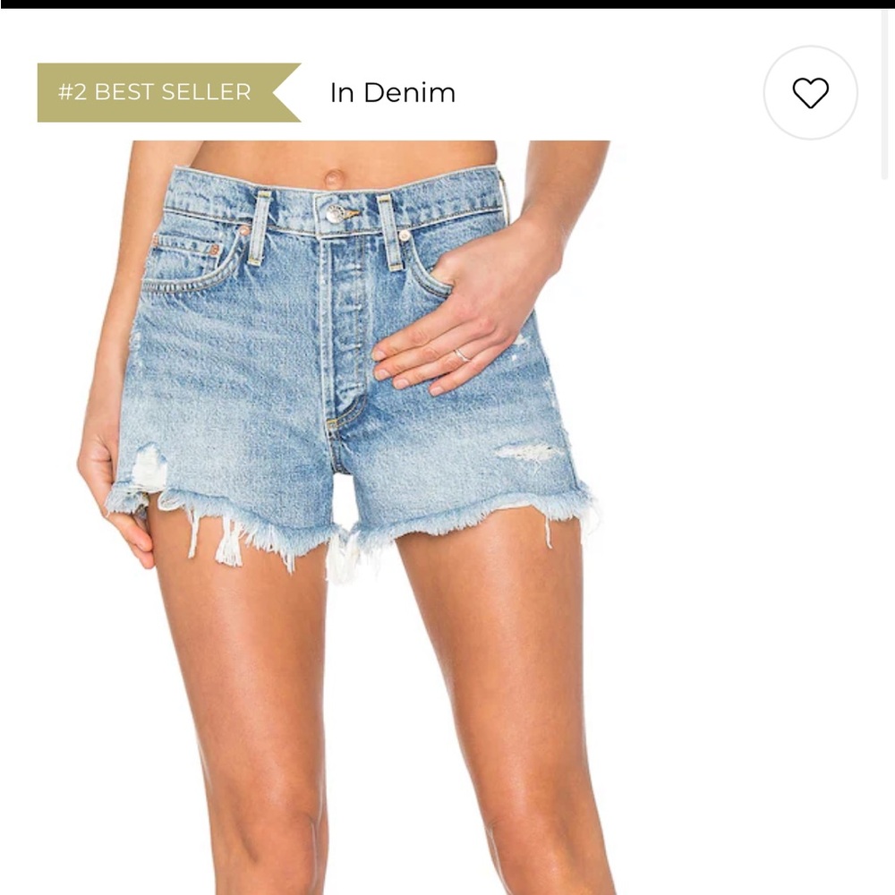 AGOLDE Parker Vintage Cut Off Denim Shorts